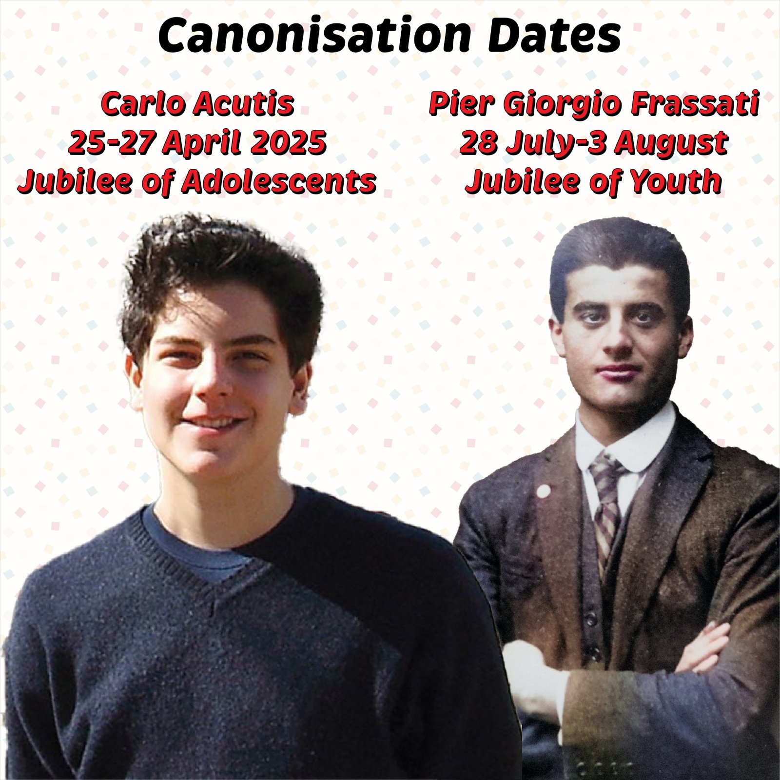 Canonisation Date for Blesseds Carlo Acutis and Pier Giorgio Frassati