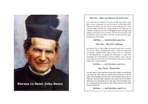 Novena to Don Bosco - Salesian Way of Life