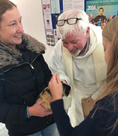 Blessing Battersea's pets in honour of St Francis