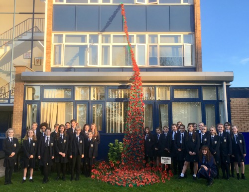 Remembrance Day tribute by Chertsey students