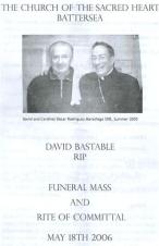 Battersea: Funeral of David Bastable RIP